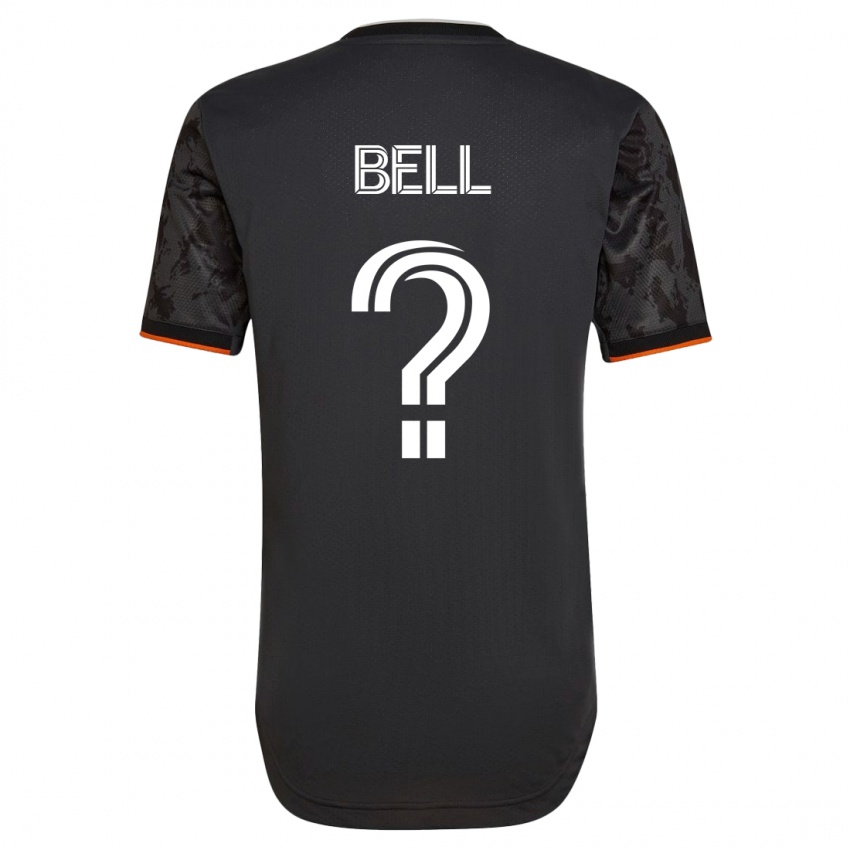 Męski Jahmani Bell #0 Czarny Wyjazdowa Koszulka 2023/24 Koszulki Klubowe