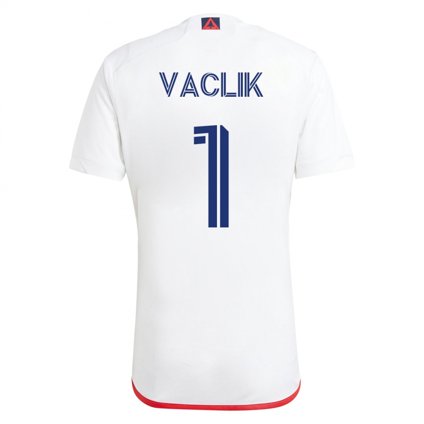 Męski Tomas Vaclik #1 Biało - Czerwony Wyjazdowa Koszulka 2023/24 Koszulki Klubowe