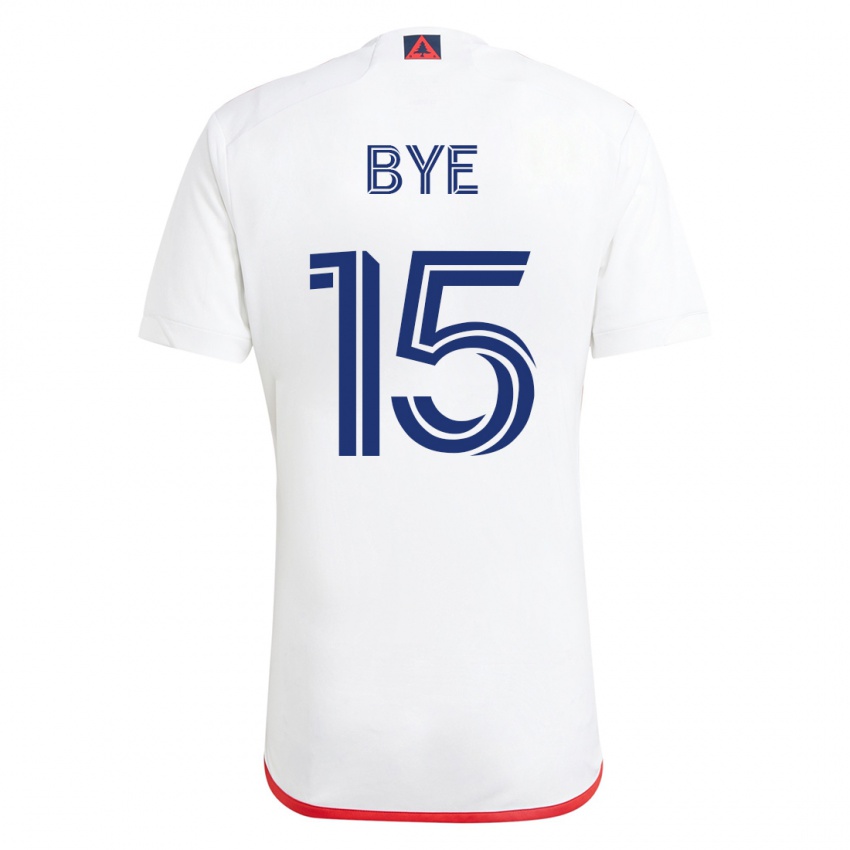 Męski Brandon Bye #15 Biało - Czerwony Wyjazdowa Koszulka 2023/24 Koszulki Klubowe