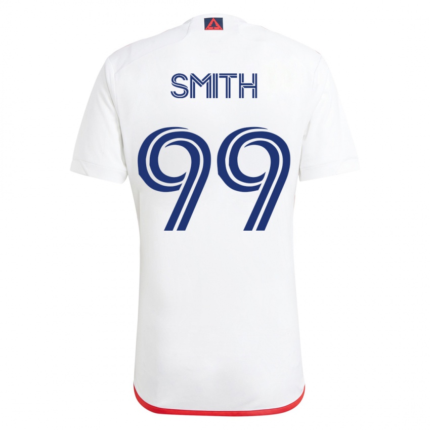 Męski Jordan Adebayo-Smith #99 Biało - Czerwony Wyjazdowa Koszulka 2023/24 Koszulki Klubowe