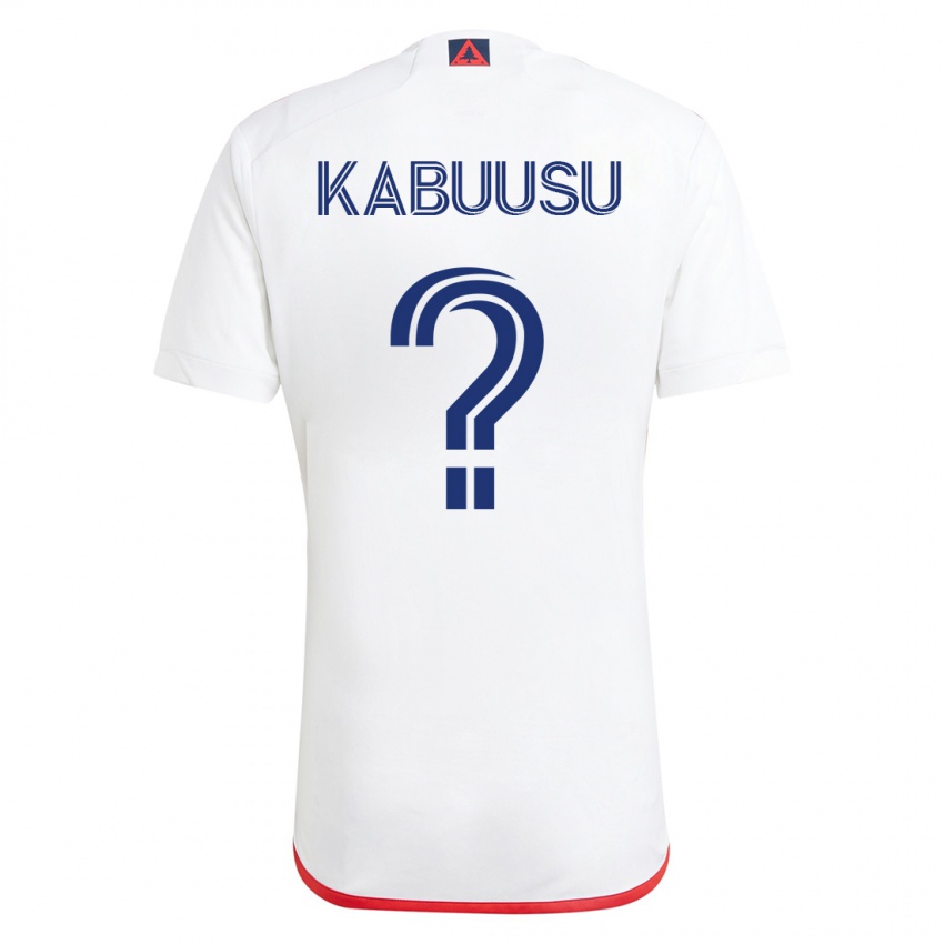 Męski Jamie Kabuusu #0 Biało - Czerwony Wyjazdowa Koszulka 2023/24 Koszulki Klubowe