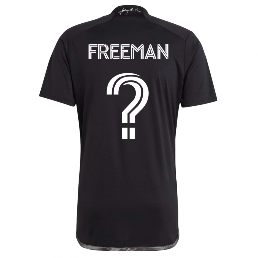 Męski Tyler Freeman #0 Czarny Wyjazdowa Koszulka 2023/24 Koszulki Klubowe
