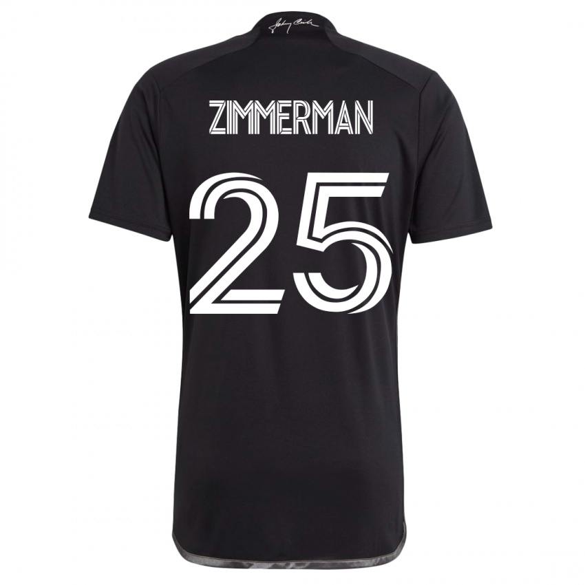 Męski Walker Zimmerman #25 Czarny Wyjazdowa Koszulka 2023/24 Koszulki Klubowe