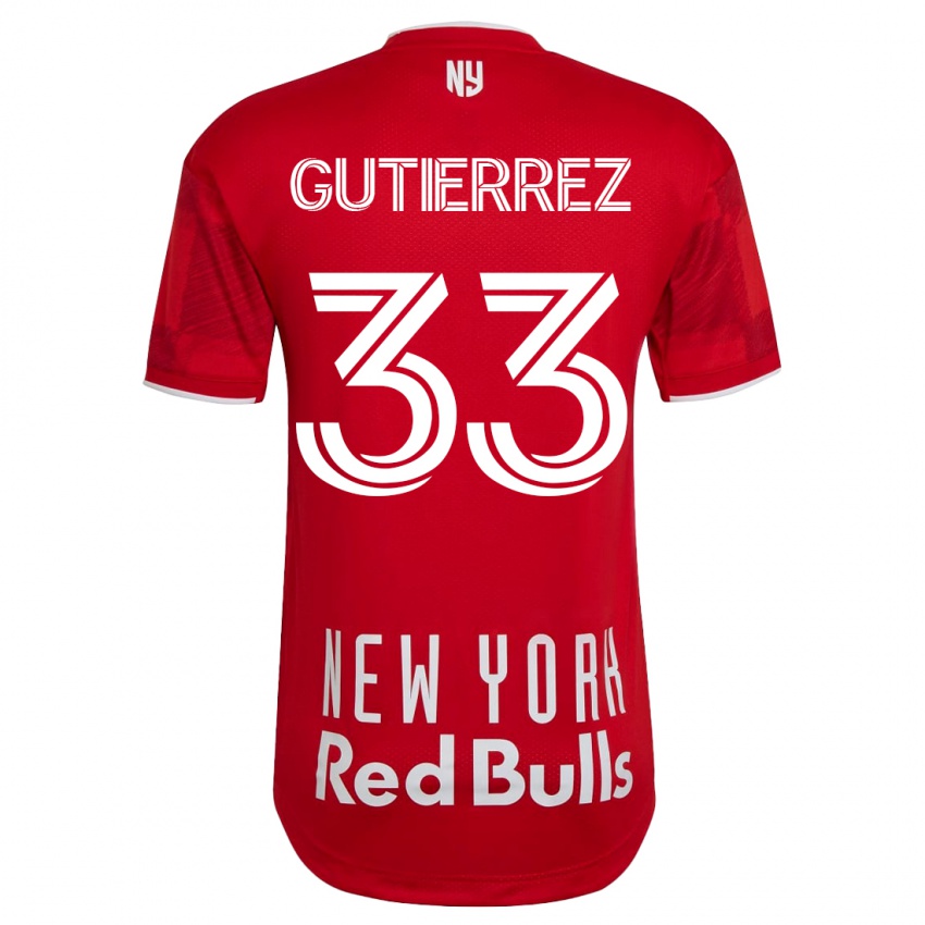 Męski Juan Gutierrez #33 Beżowo-Złoty Wyjazdowa Koszulka 2023/24 Koszulki Klubowe