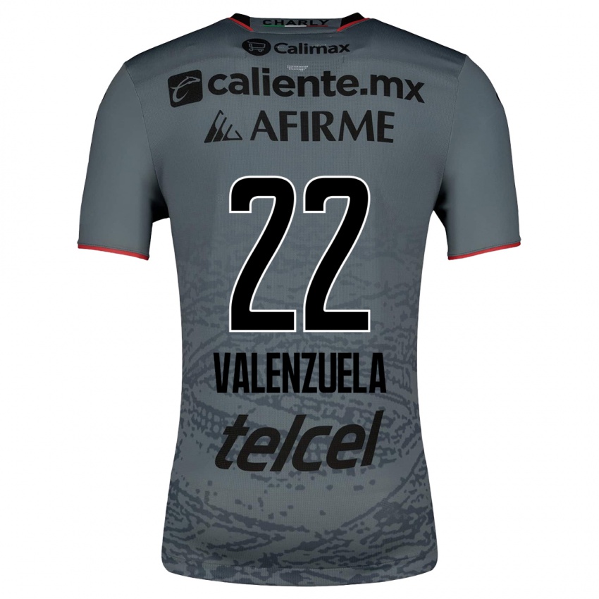 Męski Carlos Valenzuela #22 Szary Wyjazdowa Koszulka 2023/24 Koszulki Klubowe