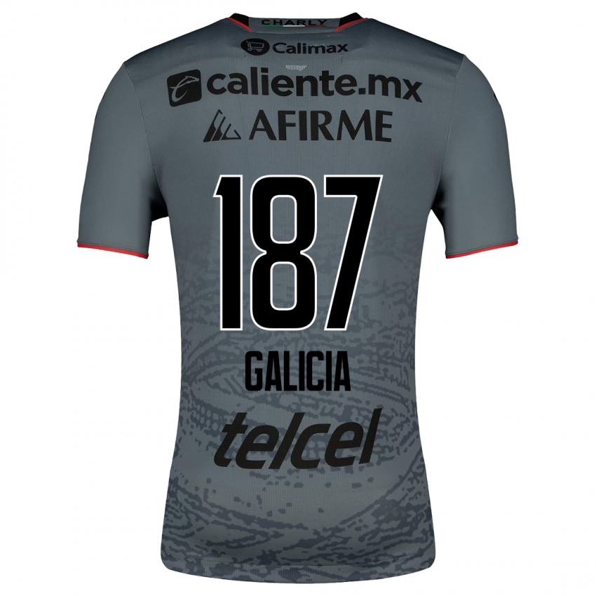 Męski Carlos Galicia #187 Szary Wyjazdowa Koszulka 2023/24 Koszulki Klubowe