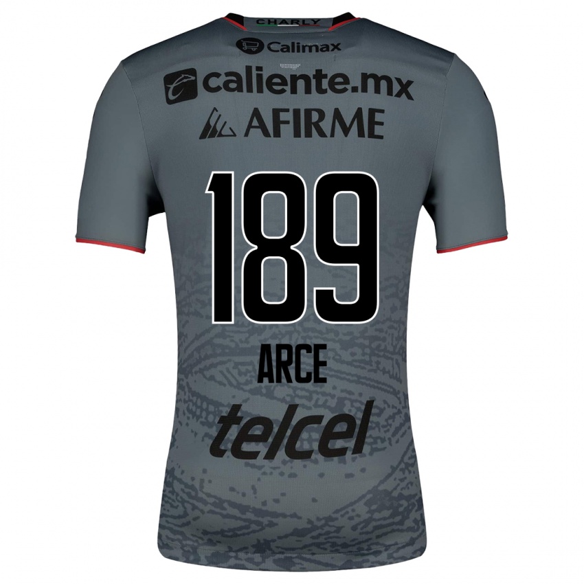 Męski Diego Arce #189 Szary Wyjazdowa Koszulka 2023/24 Koszulki Klubowe