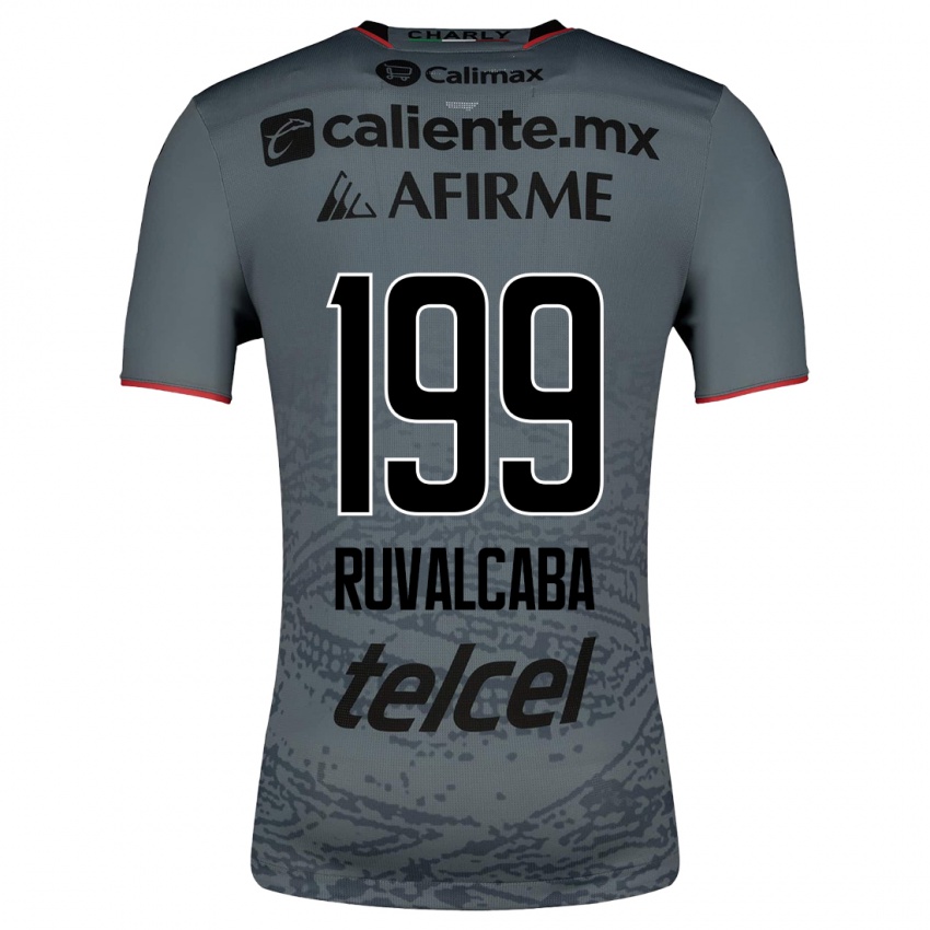 Męski Ignacio Ruvalcaba #199 Szary Wyjazdowa Koszulka 2023/24 Koszulki Klubowe