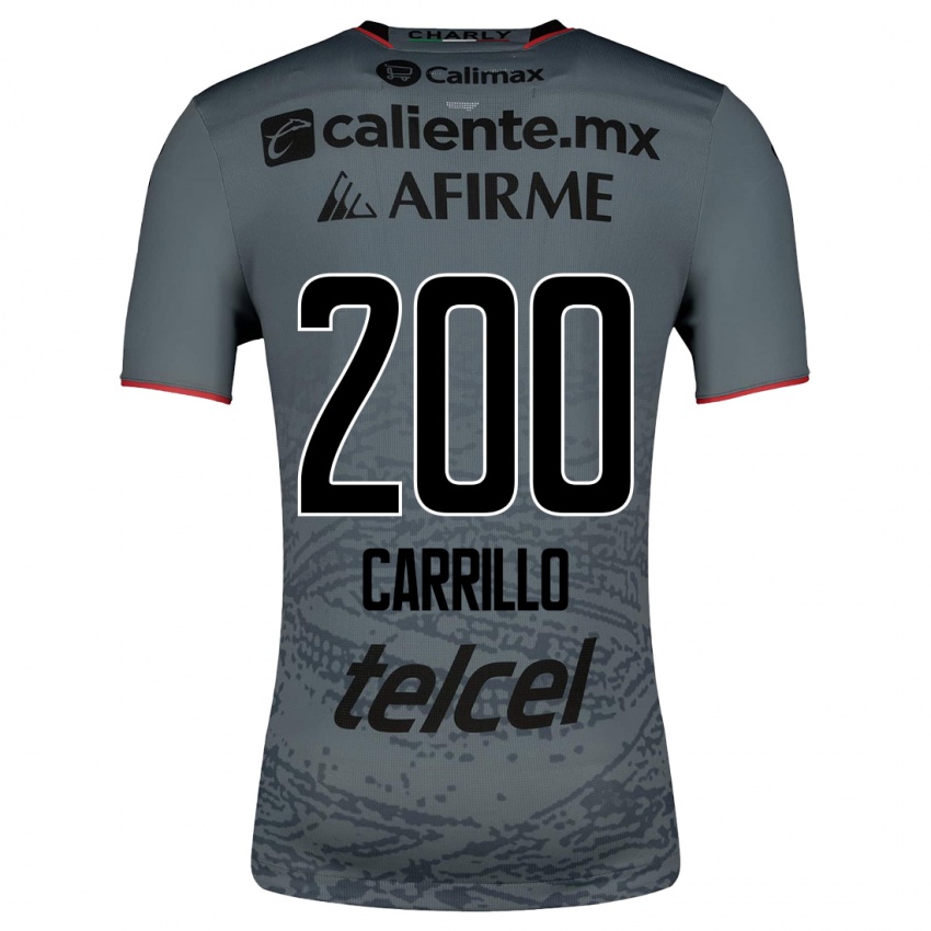 Męski Manuel Carrillo #200 Szary Wyjazdowa Koszulka 2023/24 Koszulki Klubowe