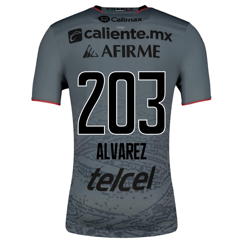 Męski Jaime Álvarez #203 Szary Wyjazdowa Koszulka 2023/24 Koszulki Klubowe