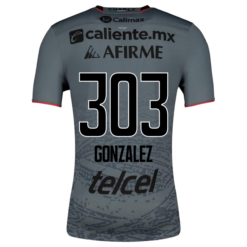 Męski Osmar González #303 Szary Wyjazdowa Koszulka 2023/24 Koszulki Klubowe