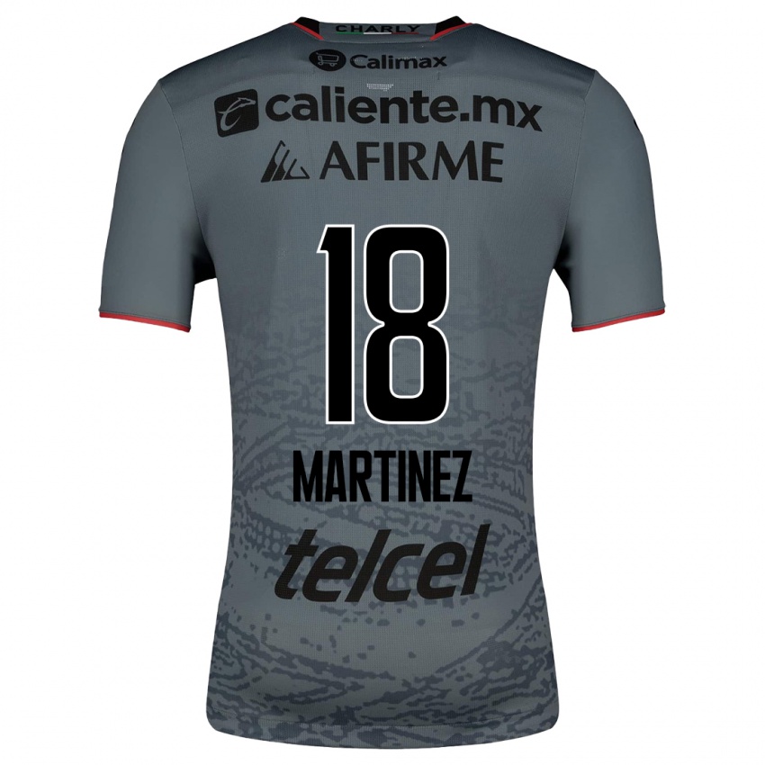 Męski Natividad Martínez #18 Szary Wyjazdowa Koszulka 2023/24 Koszulki Klubowe