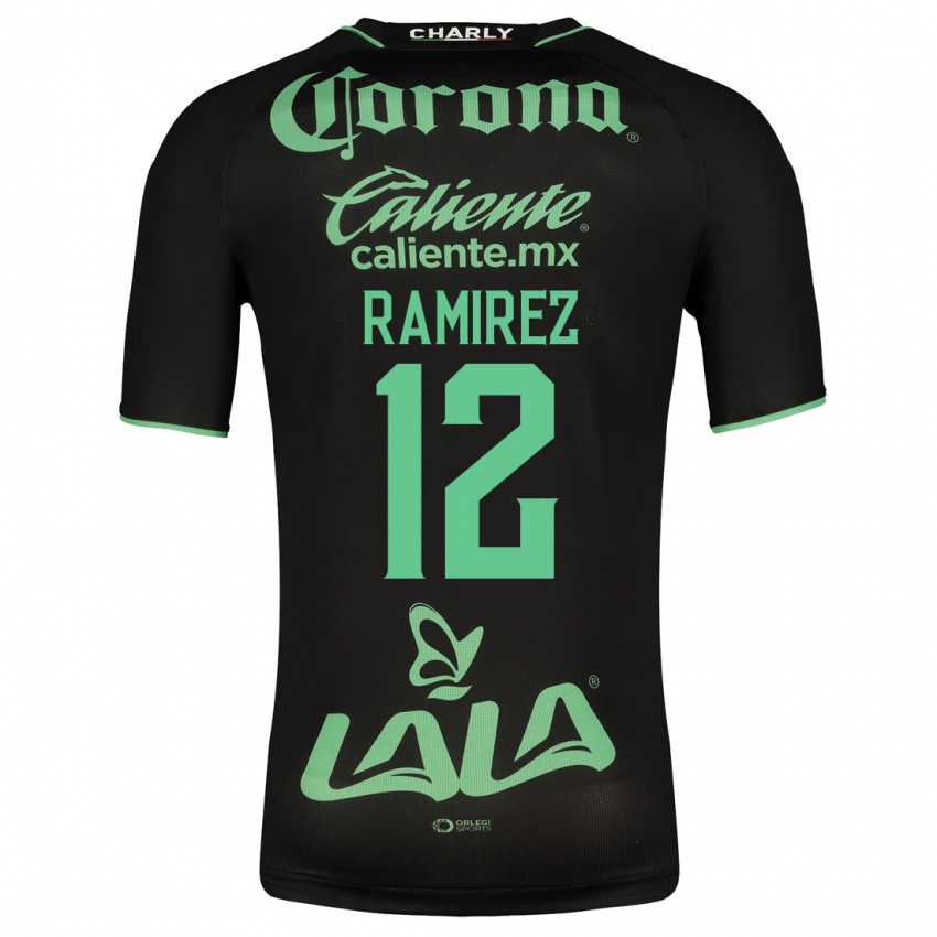 Męski Santiago Ramírez #12 Czarny Wyjazdowa Koszulka 2023/24 Koszulki Klubowe