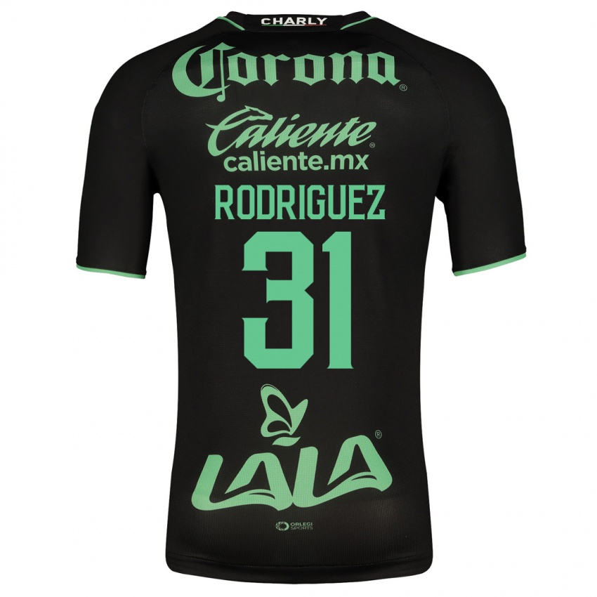 Męski Emerson Rodríguez #31 Czarny Wyjazdowa Koszulka 2023/24 Koszulki Klubowe