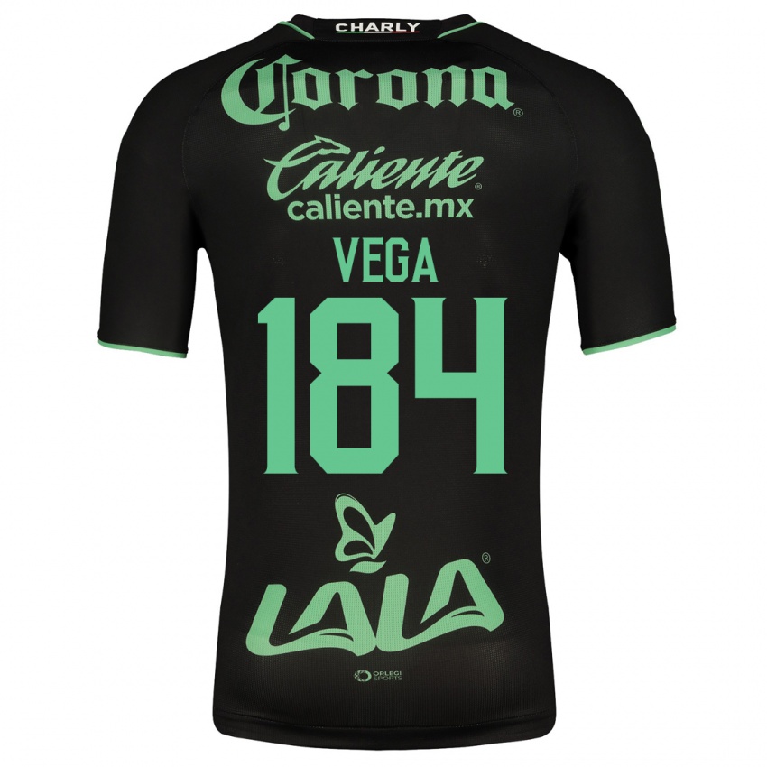 Męski Luis Vega #184 Czarny Wyjazdowa Koszulka 2023/24 Koszulki Klubowe