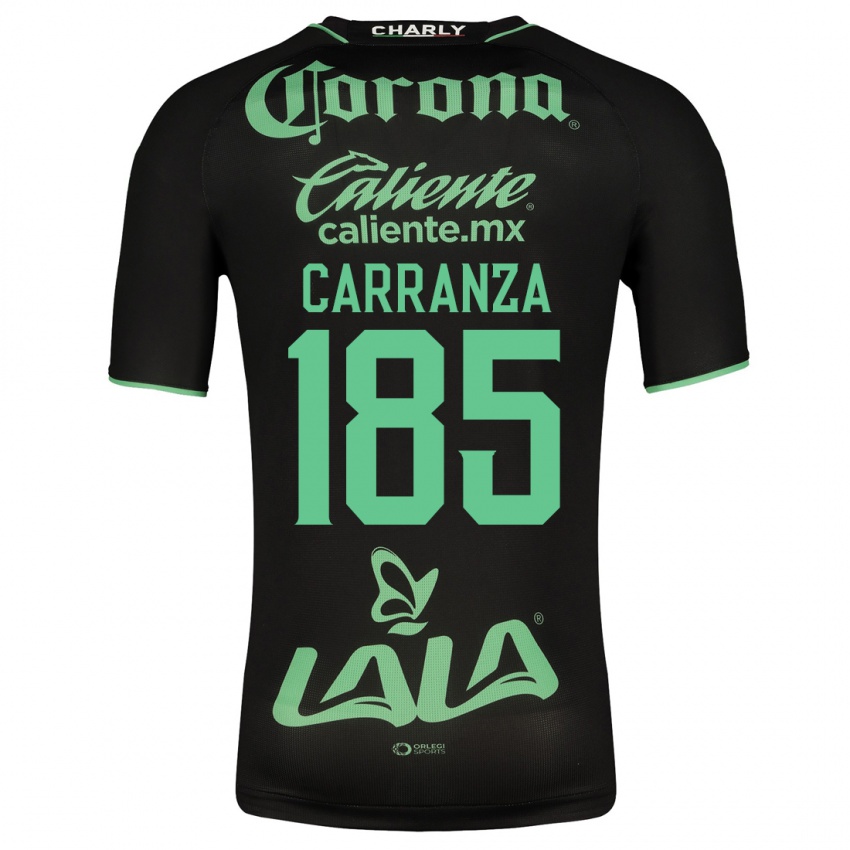 Męski Héctor Carranza #185 Czarny Wyjazdowa Koszulka 2023/24 Koszulki Klubowe