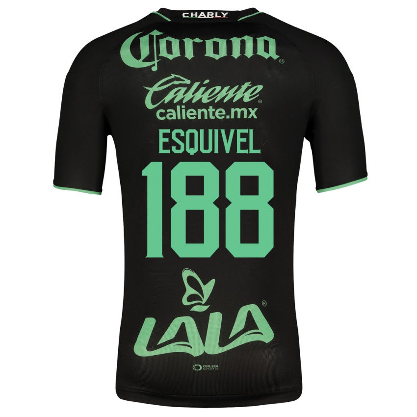 Męski Bruno Esquivel #188 Czarny Wyjazdowa Koszulka 2023/24 Koszulki Klubowe