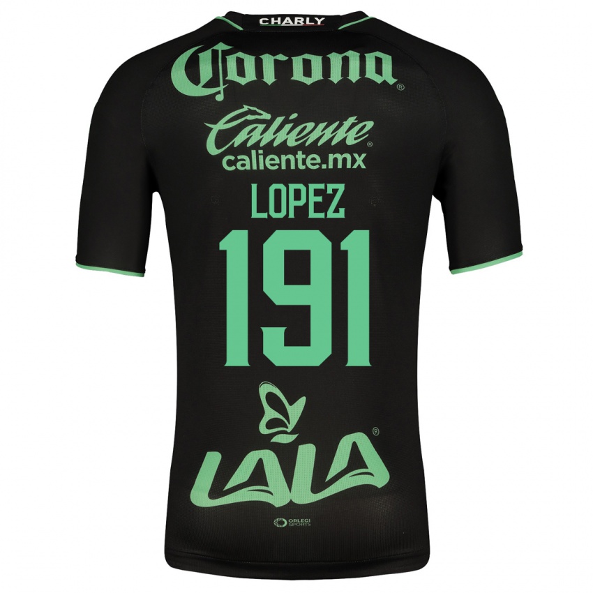 Męski Carlos López #191 Czarny Wyjazdowa Koszulka 2023/24 Koszulki Klubowe