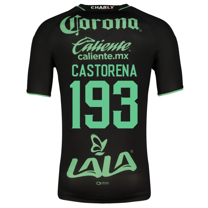 Męski Damián Castorena #193 Czarny Wyjazdowa Koszulka 2023/24 Koszulki Klubowe