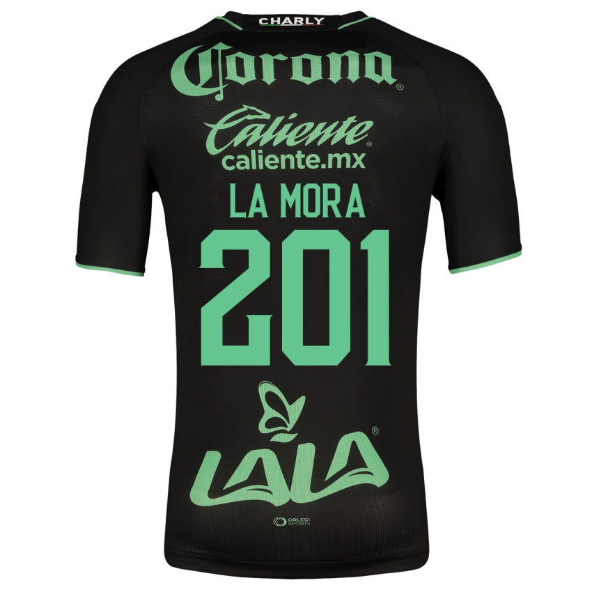 Męski Luis De La Mora #201 Czarny Wyjazdowa Koszulka 2023/24 Koszulki Klubowe