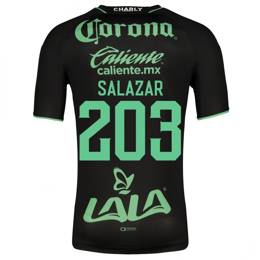 Męski Roberto Salazar #203 Czarny Wyjazdowa Koszulka 2023/24 Koszulki Klubowe