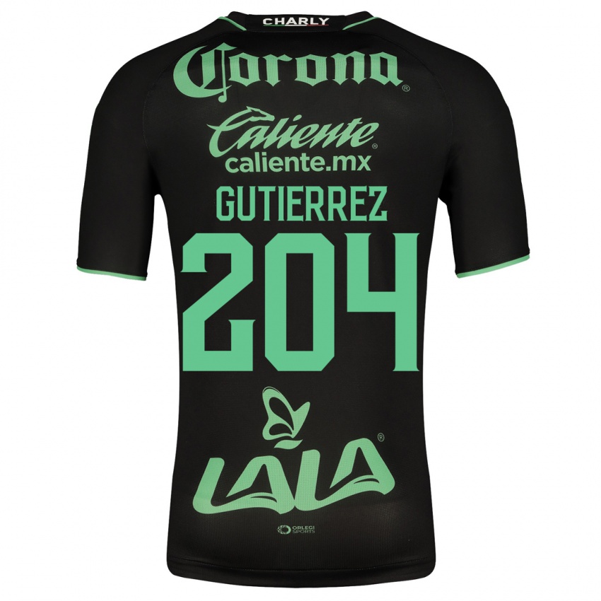 Męski Gabriel Gutiérrez #204 Czarny Wyjazdowa Koszulka 2023/24 Koszulki Klubowe