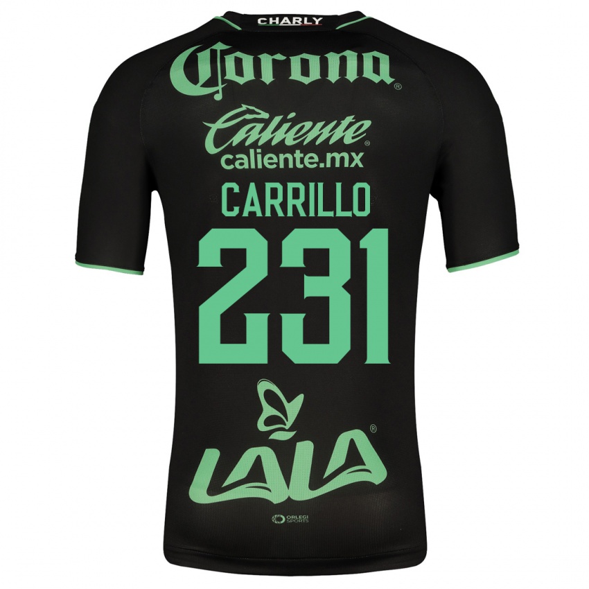 Męski Ángel Carrillo #231 Czarny Wyjazdowa Koszulka 2023/24 Koszulki Klubowe