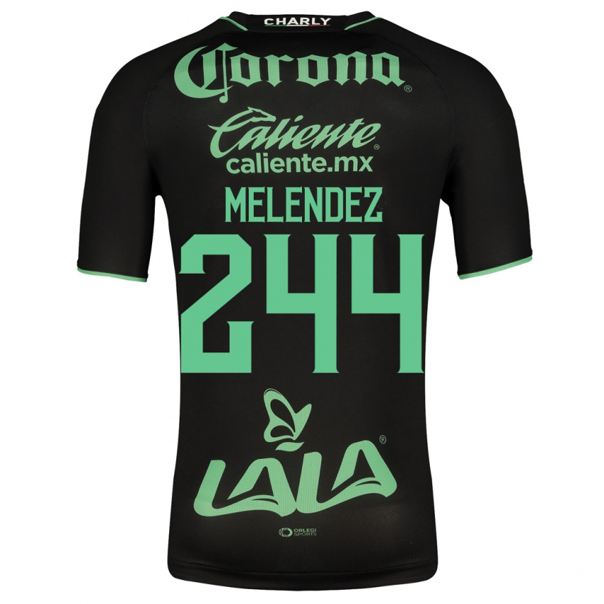 Męski Carlos Meléndez #244 Czarny Wyjazdowa Koszulka 2023/24 Koszulki Klubowe