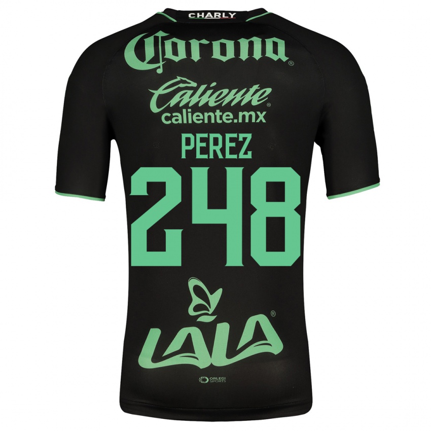 Męski Jonathan Pérez #248 Czarny Wyjazdowa Koszulka 2023/24 Koszulki Klubowe