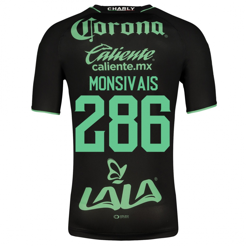 Męski Giovani Monsivais #286 Czarny Wyjazdowa Koszulka 2023/24 Koszulki Klubowe