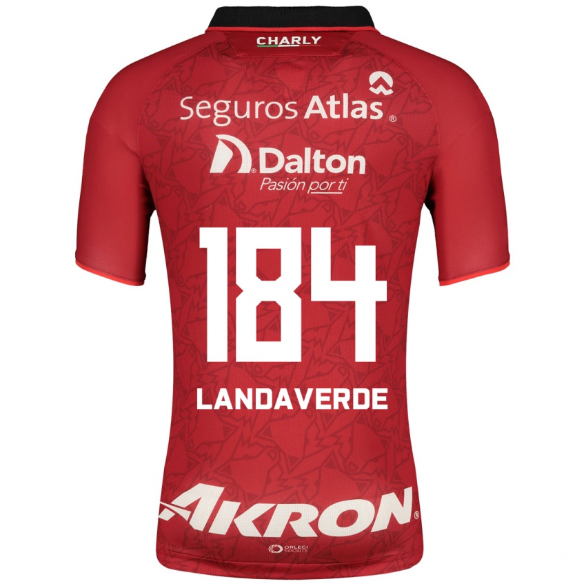 Męski Antero Landaverde #184 Czerwony Wyjazdowa Koszulka 2023/24 Koszulki Klubowe