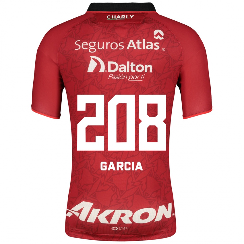Męski Ángel García #208 Czerwony Wyjazdowa Koszulka 2023/24 Koszulki Klubowe