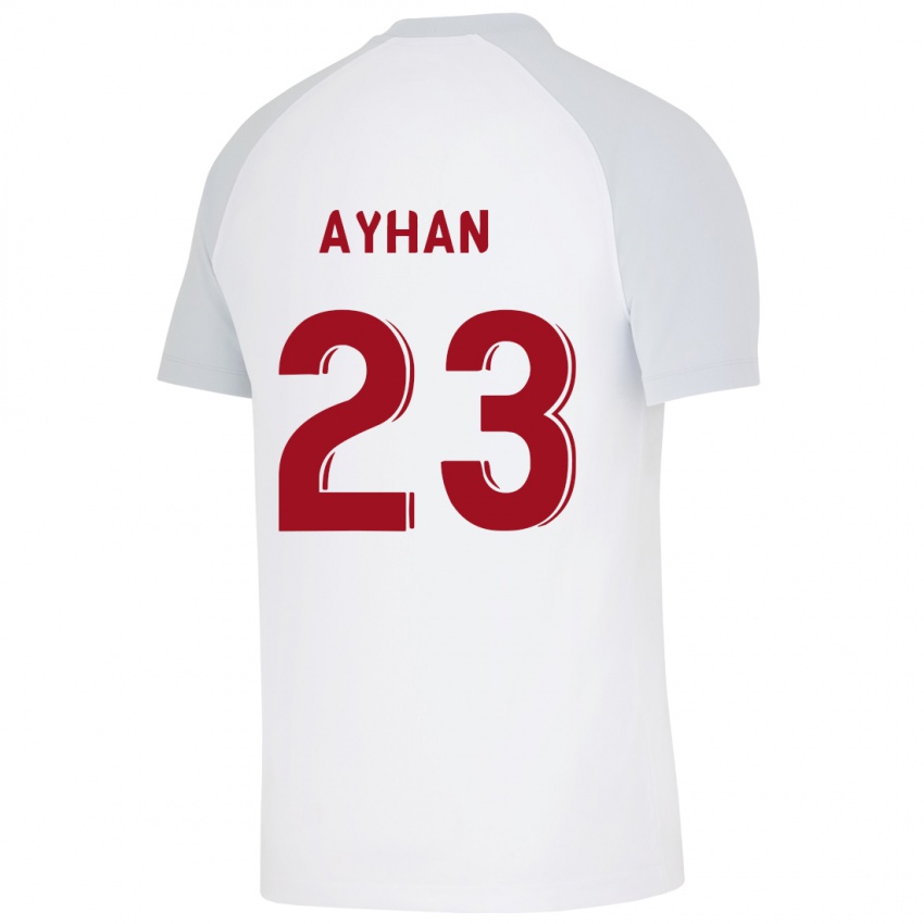 Męski Kaan Ayhan #23 Biały Wyjazdowa Koszulka 2023/24 Koszulki Klubowe