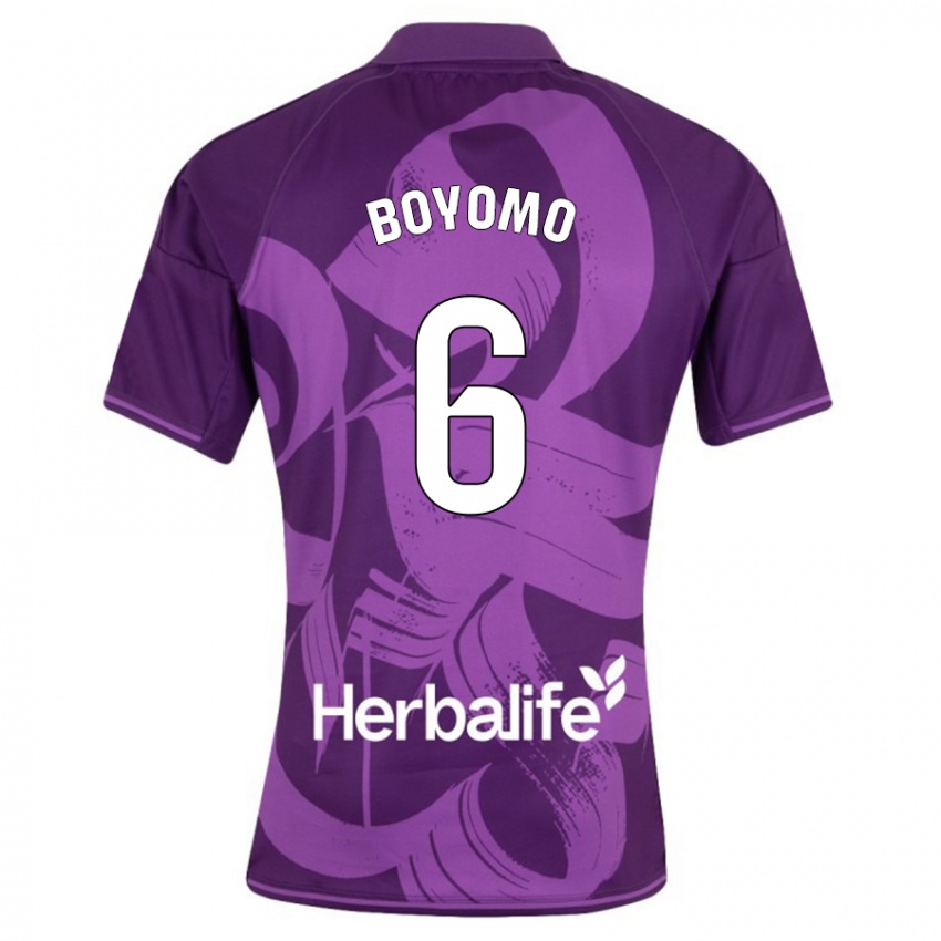 Męski Enzo Boyomo #6 Fioletowy Wyjazdowa Koszulka 2023/24 Koszulki Klubowe