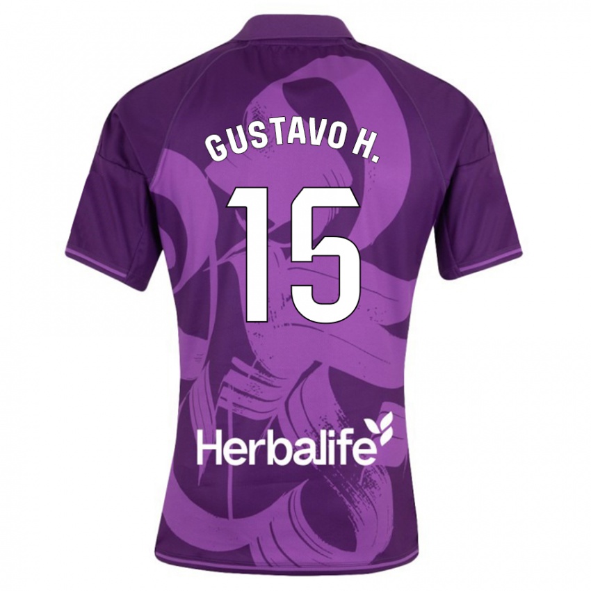Męski Gustavo Henrique #15 Fioletowy Wyjazdowa Koszulka 2023/24 Koszulki Klubowe