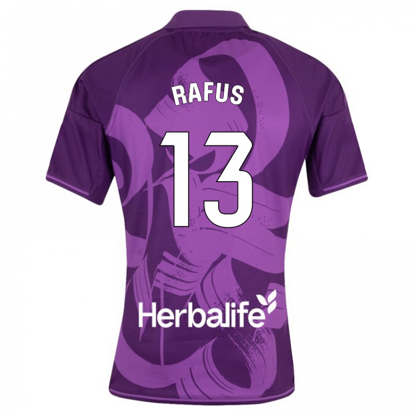 Męski Arnau Rafus #13 Fioletowy Wyjazdowa Koszulka 2023/24 Koszulki Klubowe