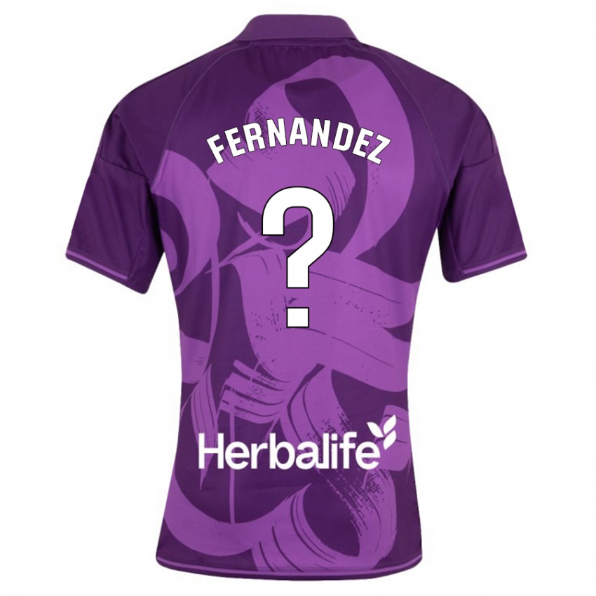 Męski Samu Fernández #0 Fioletowy Wyjazdowa Koszulka 2023/24 Koszulki Klubowe