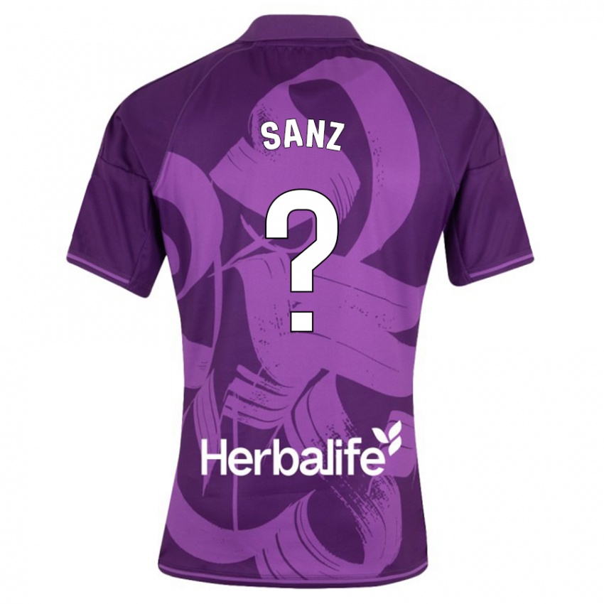 Męski David Sanz #0 Fioletowy Wyjazdowa Koszulka 2023/24 Koszulki Klubowe