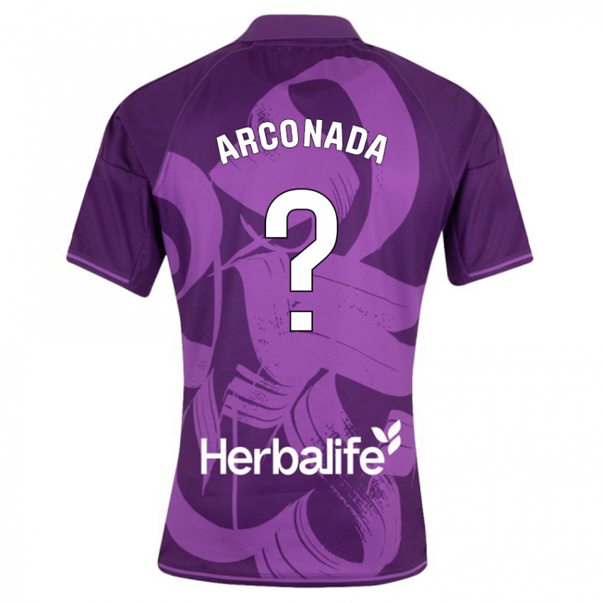 Męski Diego Arconada #0 Fioletowy Wyjazdowa Koszulka 2023/24 Koszulki Klubowe