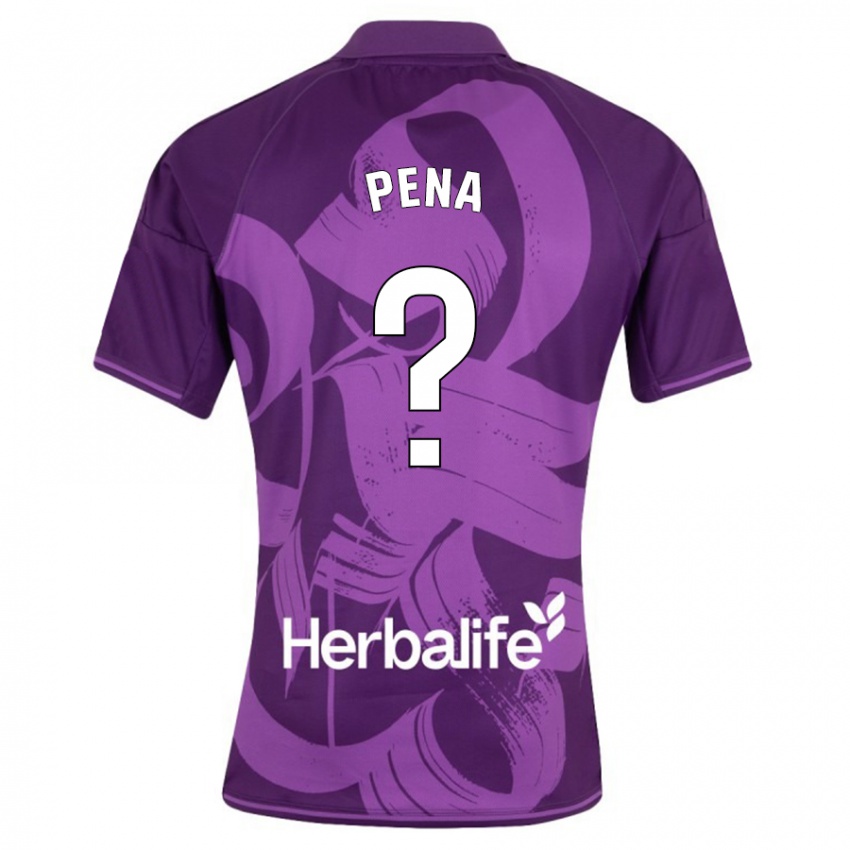 Męski Adrián Peña #0 Fioletowy Wyjazdowa Koszulka 2023/24 Koszulki Klubowe