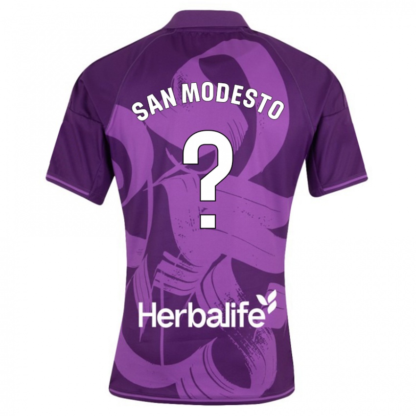 Męski Hugo San Modesto #0 Fioletowy Wyjazdowa Koszulka 2023/24 Koszulki Klubowe