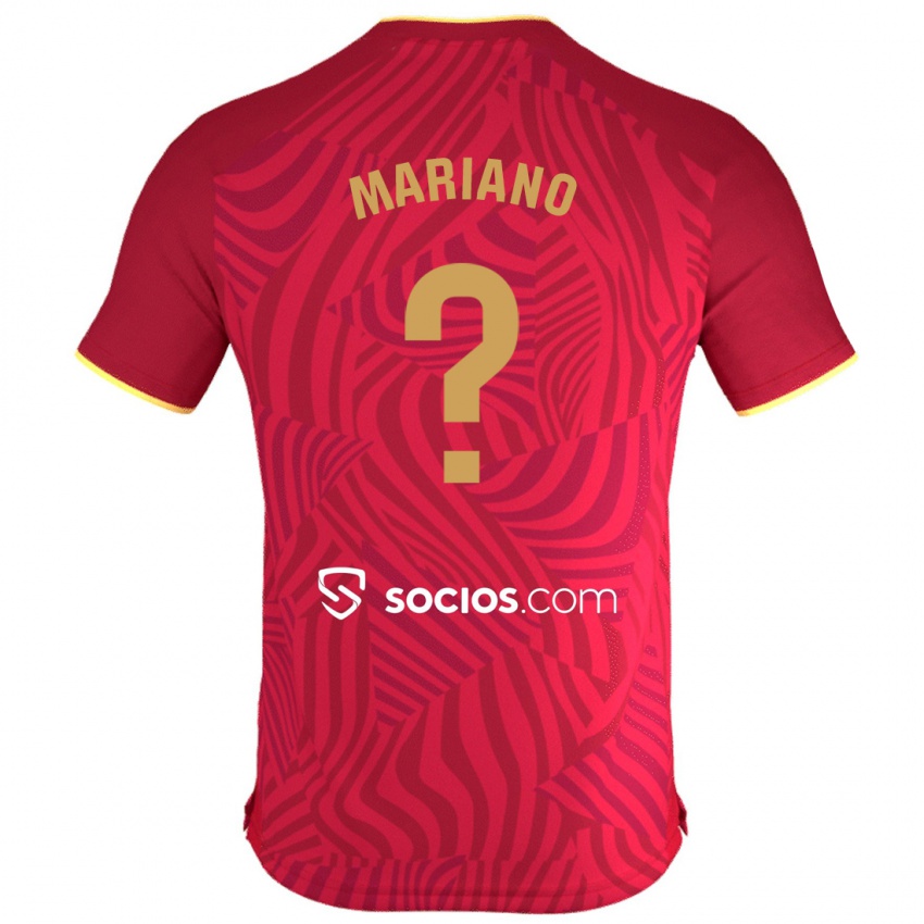 Męski Jorge Mariano #0 Czerwony Wyjazdowa Koszulka 2023/24 Koszulki Klubowe