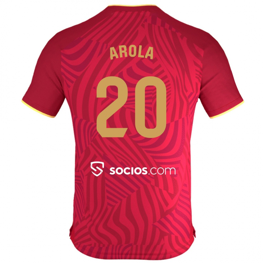Męski Arola Aparicio Gili #20 Czerwony Wyjazdowa Koszulka 2023/24 Koszulki Klubowe