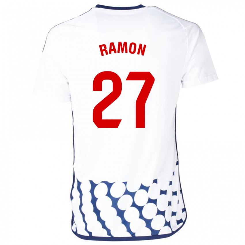 Męski Pablo Ramón #27 Biały Wyjazdowa Koszulka 2023/24 Koszulki Klubowe