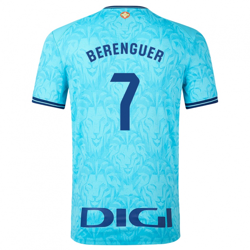 Męski Alex Berenguer #7 Niebieskie Niebo Wyjazdowa Koszulka 2023/24 Koszulki Klubowe