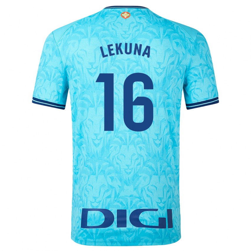 Męski Adrián Lekuna #16 Niebieskie Niebo Wyjazdowa Koszulka 2023/24 Koszulki Klubowe