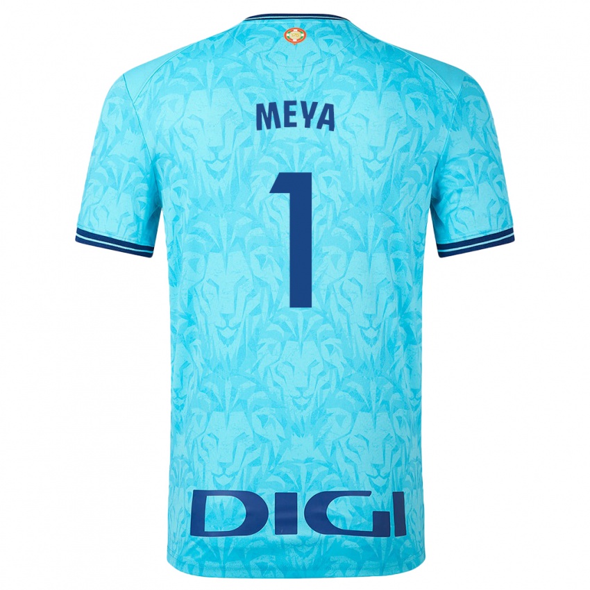 Męski Aina Meya Bellot #1 Niebieskie Niebo Wyjazdowa Koszulka 2023/24 Koszulki Klubowe