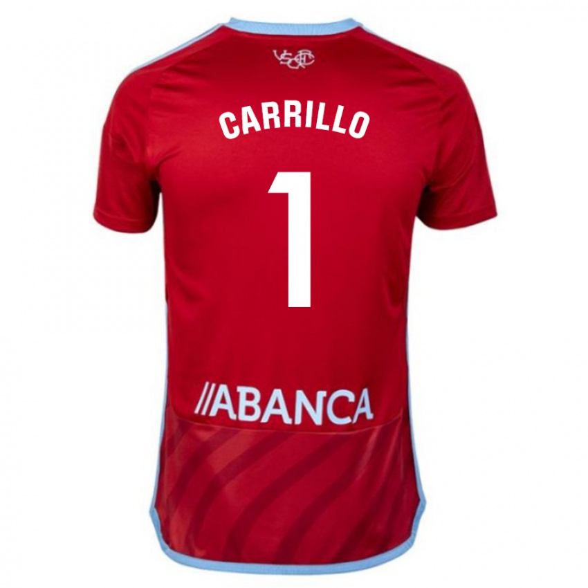 Męski Coke Carrillo #1 Czerwony Wyjazdowa Koszulka 2023/24 Koszulki Klubowe