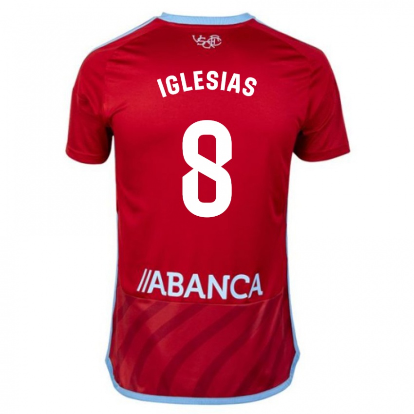 Męski Bruno Iglesias #8 Czerwony Wyjazdowa Koszulka 2023/24 Koszulki Klubowe