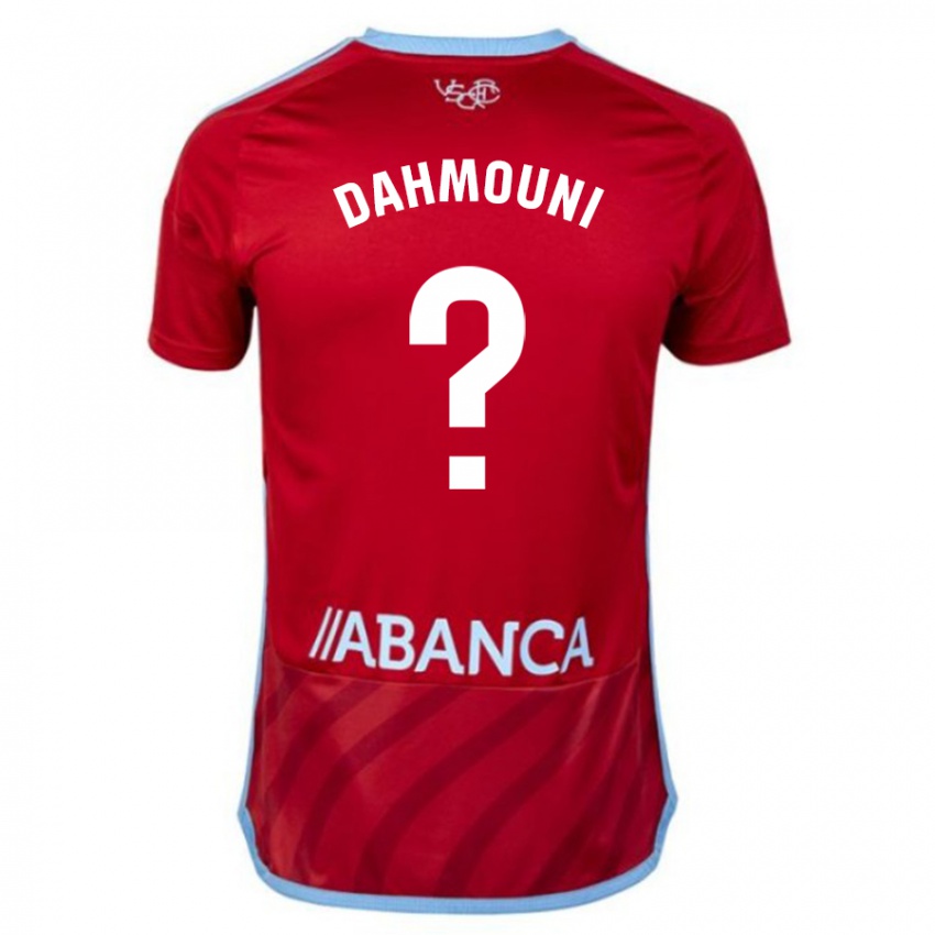 Męski Moha Dahmouni #0 Czerwony Wyjazdowa Koszulka 2023/24 Koszulki Klubowe